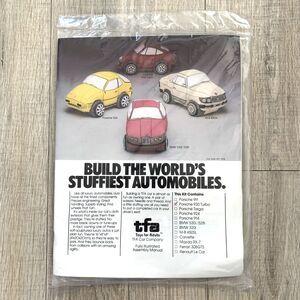 Vintage TFA Margie Smith Haas Car Porsche 930 Turbo Plush Stuffed Pillow DIY